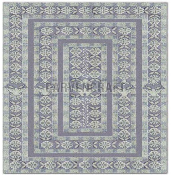 B2 Persian Knot Lavender Print Wool Rug