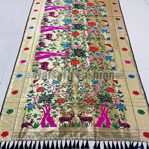 Multicolor Jacquard Weaving Soft Silk Saree