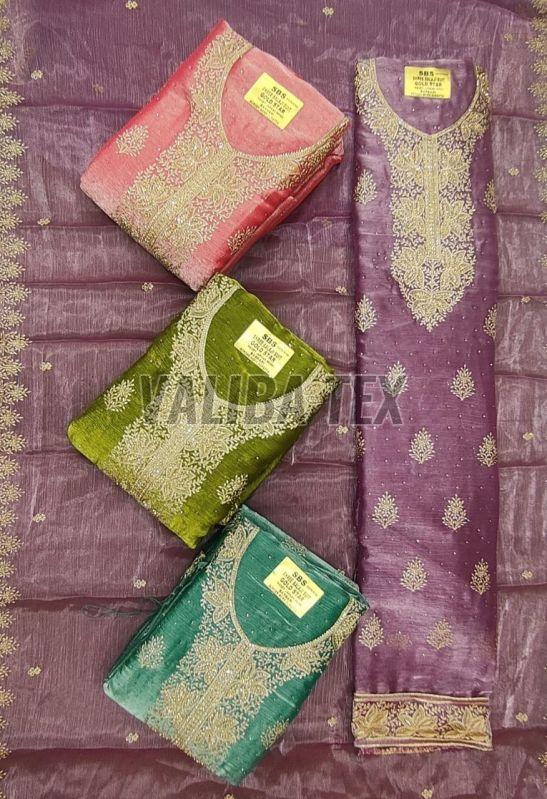 Ladies Embroidered Unstitched Suit