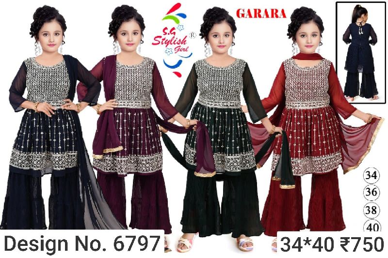 Des. No. 6797 Girls Designer Sharara Suit