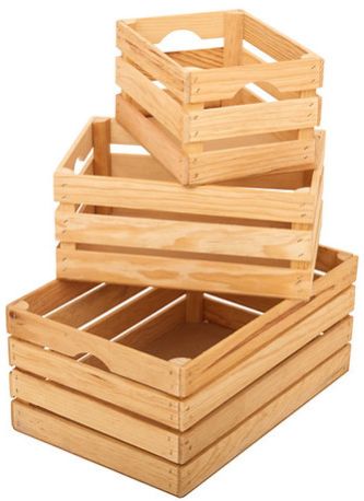 Industrial Wooden Open Frame Crates