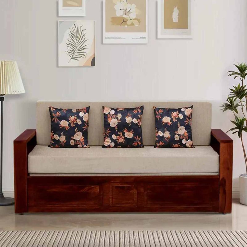 3 Seater Teak Wooden Sofa