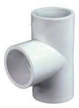 White UPVC Pipe Tee