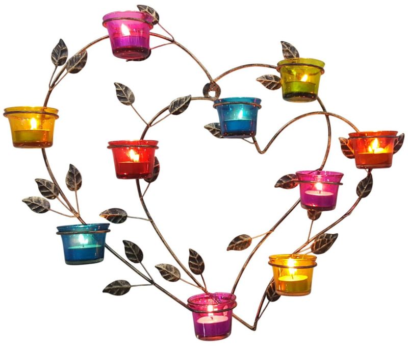 Heart Shape Iron Decorative Wall Sconces