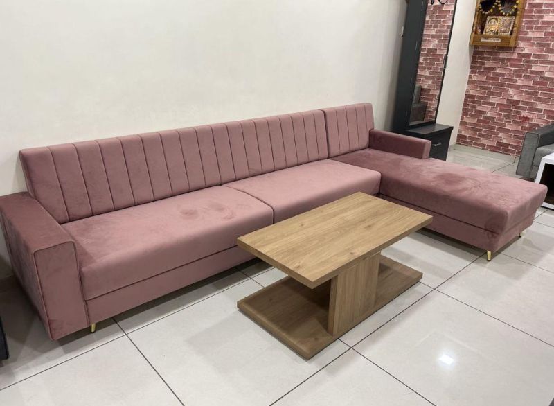 Luxury Pink 4 Seater Sofa Set