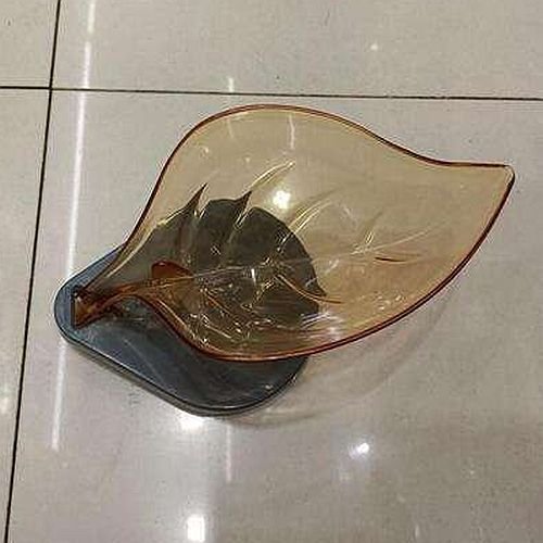 Plastic Leaf Shape Soap Holder Dish