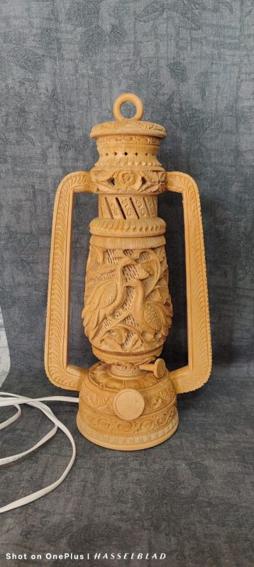 8 Inch Hand Carved Wooden Lantern