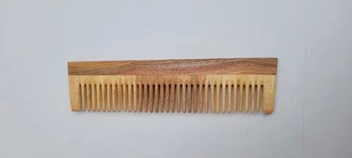 7.5inch Brown Neem Wood Hair Comb