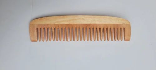 7.5inch Light Brown Neem Wood Hair Comb