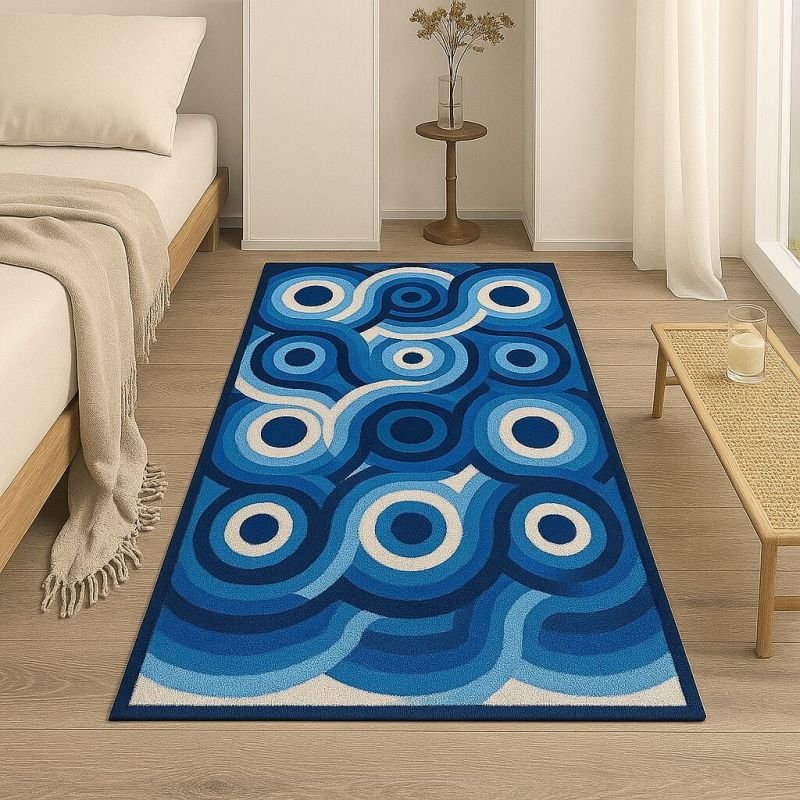 Classic Blue Hand Tufted Wool Carpet