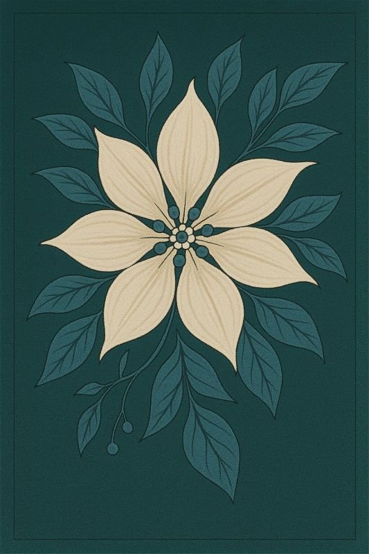 Dark Green Hand Tufted Woolen Carpet