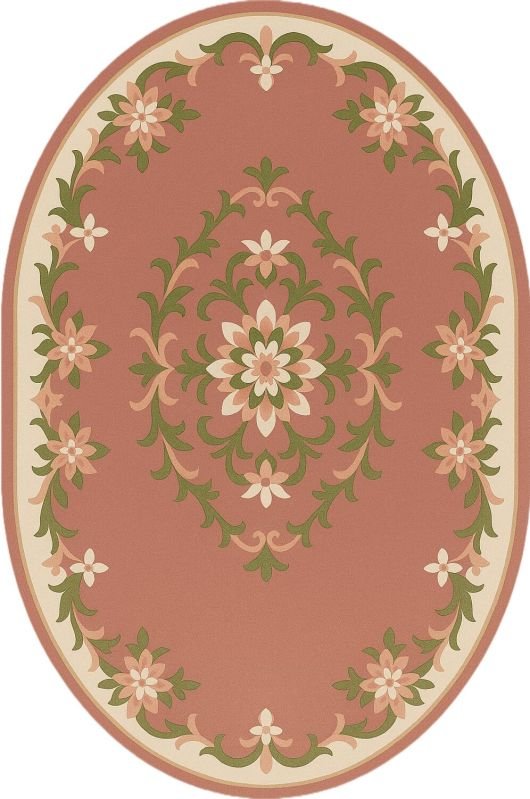Oval Antique Hand Tufted Woolen Carpet