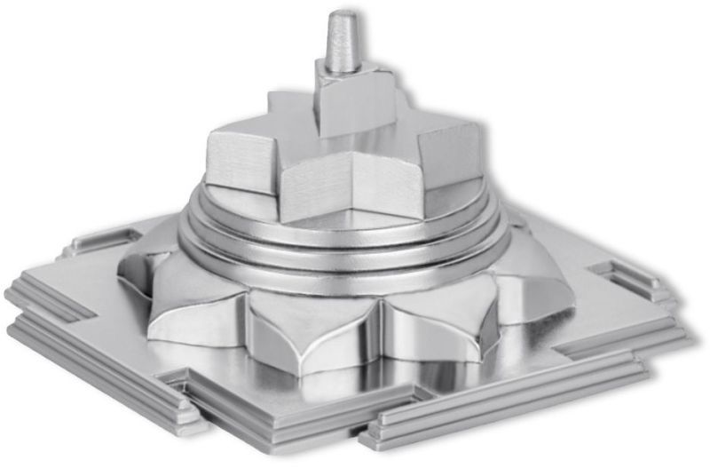 58mm Zinc Silver Saraswati Yantra