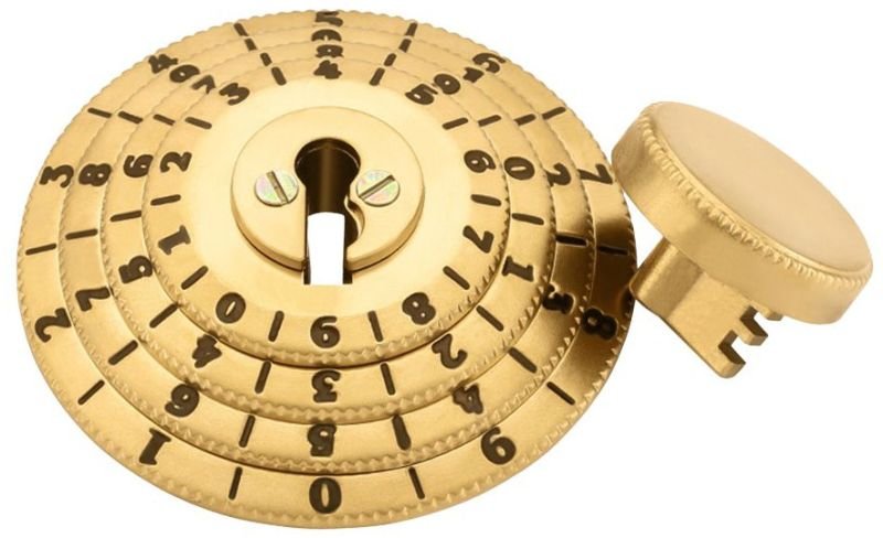 79.3mm Gold Zamak 5 Safe Combination Number Lock