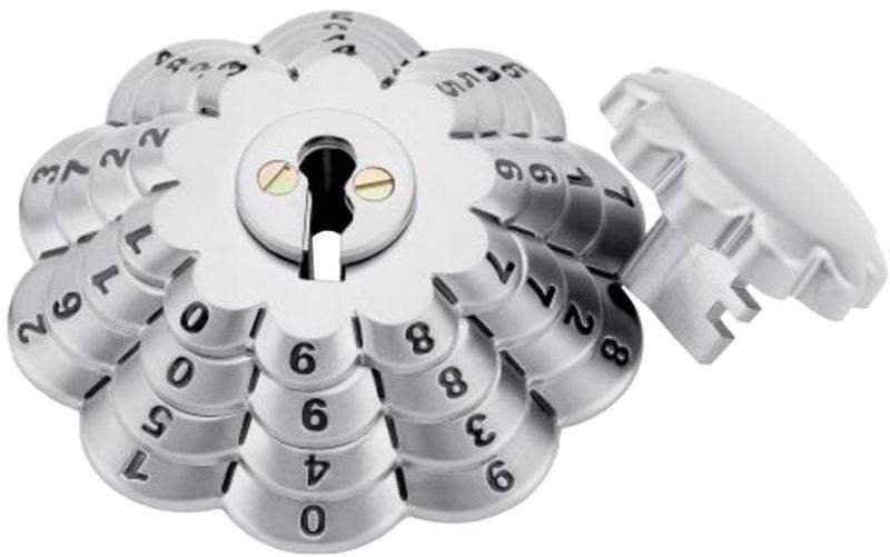 62mm Silver Zamak 5 Safe Combination Number Lock