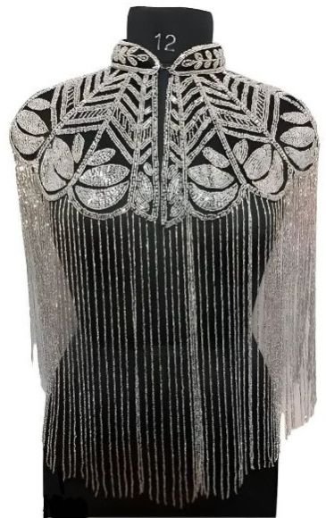 Ladies Silver Net Designer Poncho