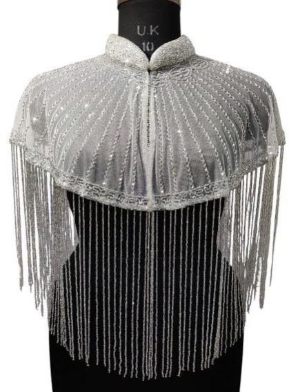 Ladies Silver Net Stylish Poncho