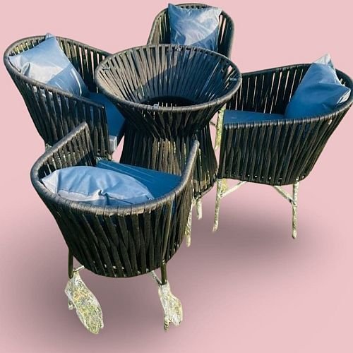 Haven Cord Outdoor Four Seater Table Chair Set