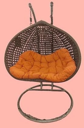 The Chillpod Brown Metal Hanging Swing Chair