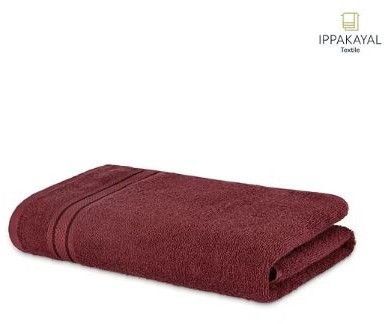 Maroon Plain Dyed Premium Cotton Bath Towel