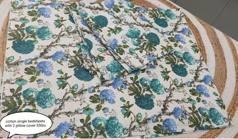 Printed Cotton Single Bed Sheets