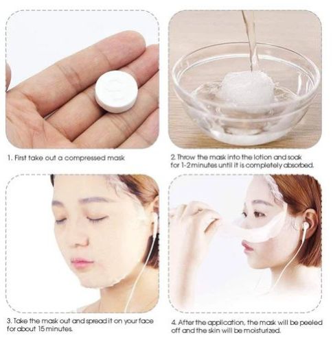 White Compressed Rowel Towel