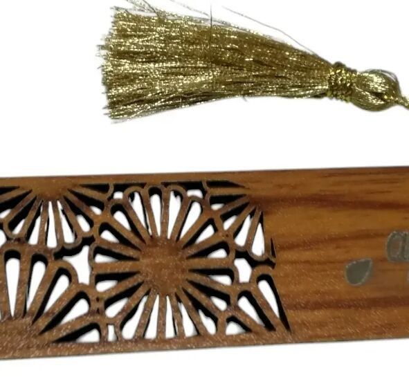 Bookmark with Floral Laser Cut