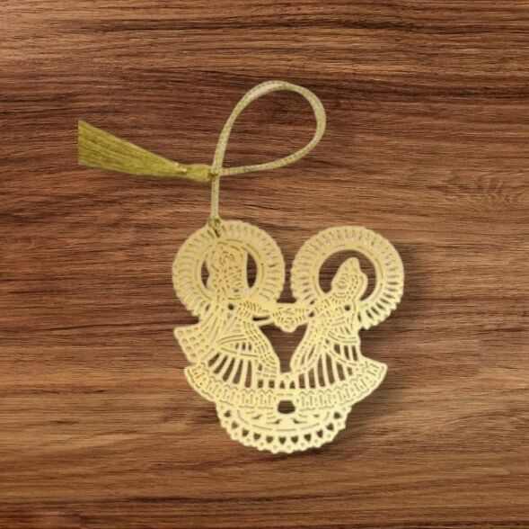 Krishna Radha Metal Bookmark
