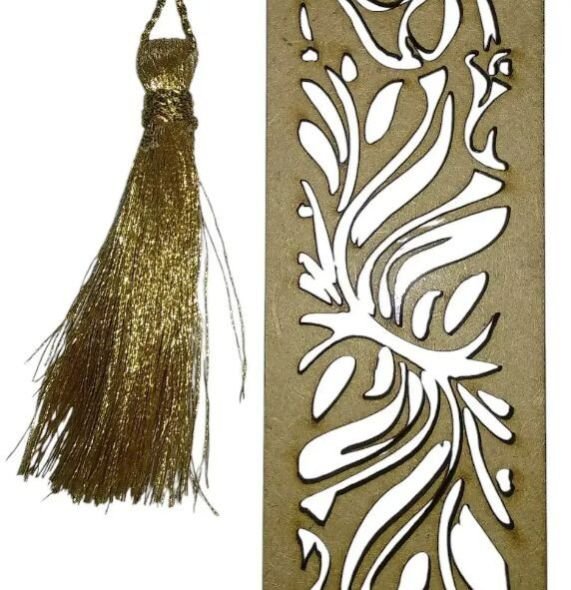 Stylish Laser Cut Wood Bookmark