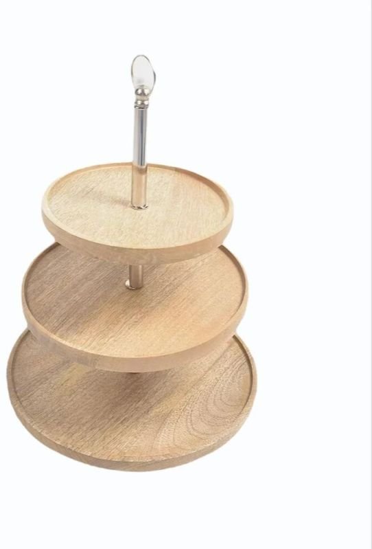 Three Tier Wood Cake Stand