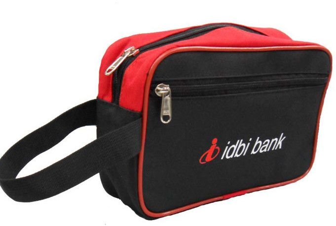 Black Red Polyester Small Kits Bags