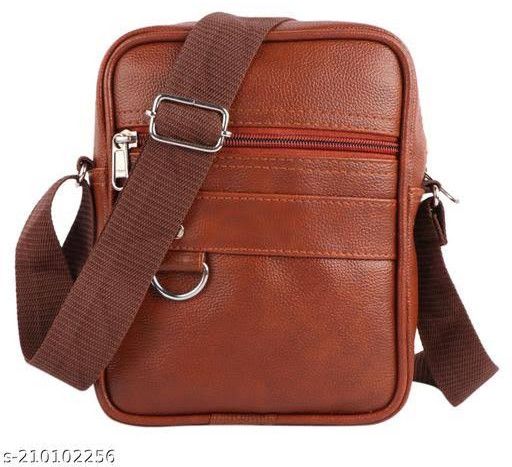Brown Leather Office Sling Bags