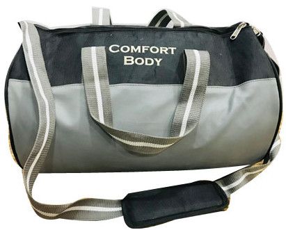 Grey Polyester Duffle Gym Bags