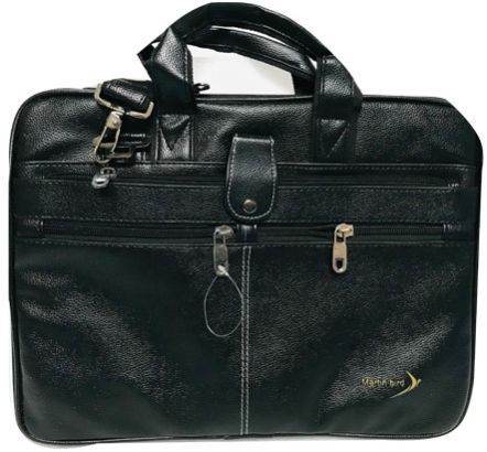 Men Black Leather Office Bags