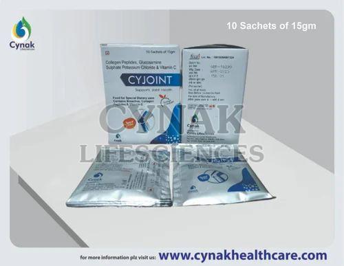 Cyjoint Collagen Peptide Glucosamine Vitamin C Sachet
