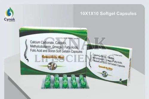 Cymcal D3 Max Calcium Carbonate Calcitriol Methylcobalamin Omega 3 Fatty Acids Soft Gel Capsules