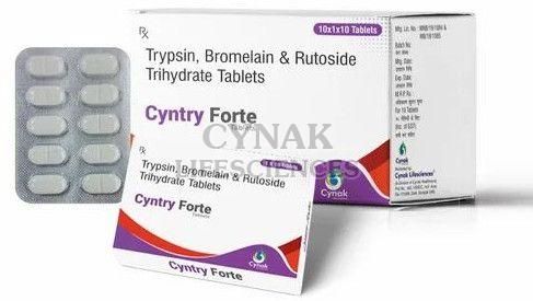 Cyntry Forte Trypsin Bromelain Rutoside Trihydrate Tablets