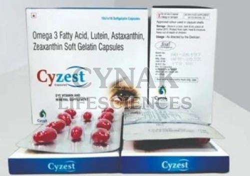 Cyzest Omega 3 Fatty Acids Lutein Astaxanthin Zeaxanthin Soft Gelatin Capsules