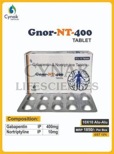 Gnor NT 400 Gabapentin Nortriptyline Tablets