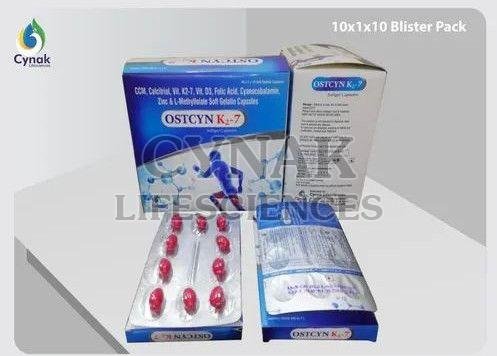 Ostcyn K2 7 CCM Calcitriol Vitamin K2 7 Vit D3 Folic Acid Cynocobalamin Zinc L Methylfolate Capsules