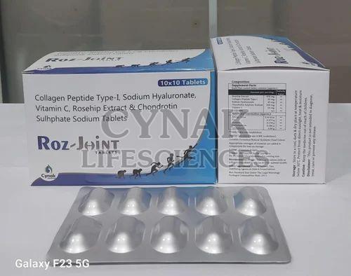 Roz Joint Collagen Peptide Type Sodium Hyaluronate Rosehip Chondroitin Vitamin C Tablets