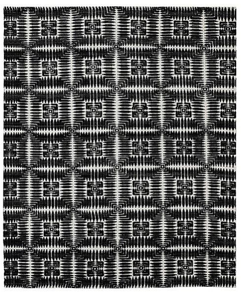 Black Hand Knotted Woolen Rug