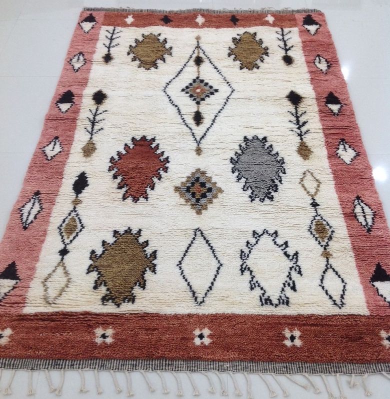 DSH-24-20 Rectangular Multicolor Natural Woolen Rug