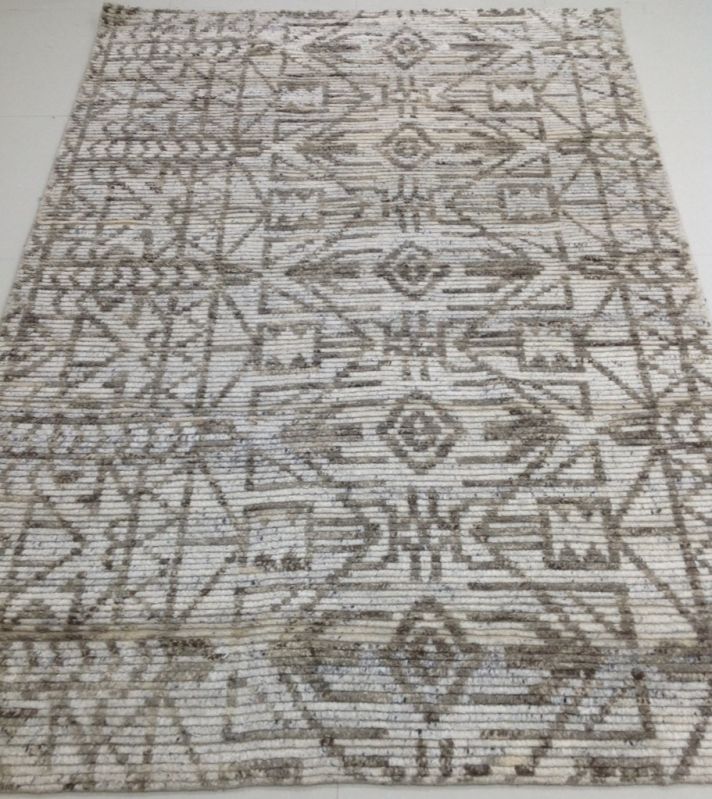 DSH-27-20 Rectangular Designer Natural Woolen Rug
