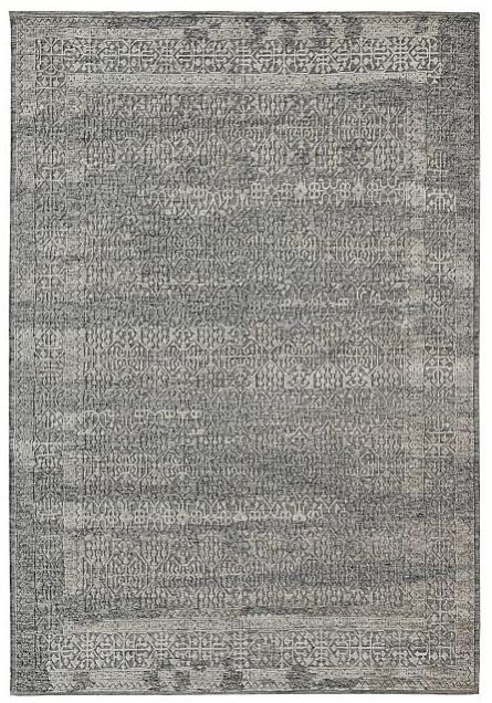 Light Grey Woolen Hand Knotted Rug