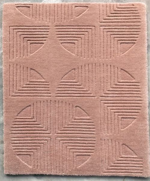 MEH-PP-2203 Peach New Zealand Wool Cotton Floor Carpet