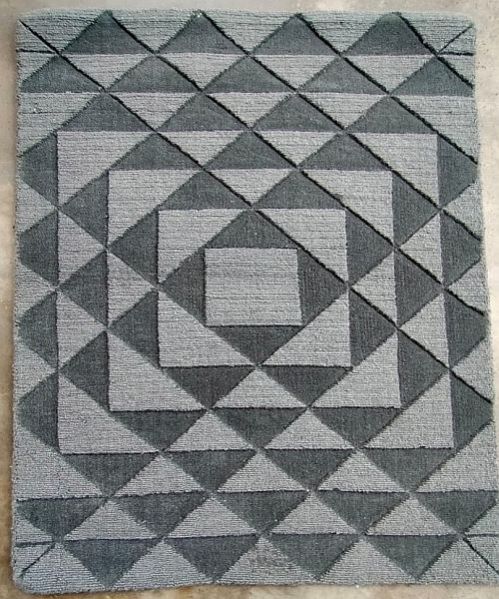 MEH-PP-2207 Geometric Design New Zealand Wool Cotton Floor Carpet