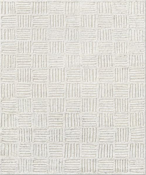 Wool Designer Cream Hand Knotted Rug