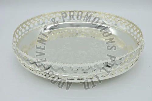 5 Inch Silver Plated Brass Plate
