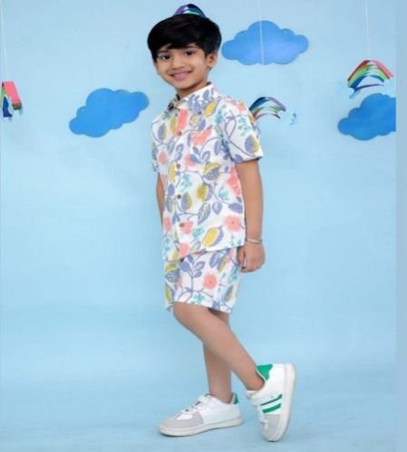 Boys Flower Print Co Ord Set